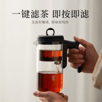 鸣盏飘逸杯玻璃内胆按压式磁吸无杆泡茶壶茶水分离冲茶器茶具懒人茶壶MZ-8003