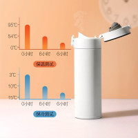 全格 弹盖温显保温杯BW200-冰原白