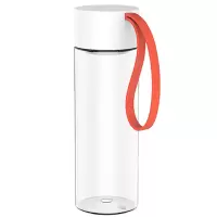全格Tritan简约随手杯活力橙620ml 塑料随手杯带茶隔 SJ010302