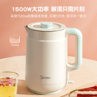美的(Midea)电水壶304不锈钢净甜小型一体家用1.5L容量烧水壶开水壶SH15X1-105
