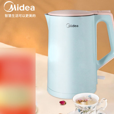 美的(Midea)1.5L 电水壶304不锈钢MK-SH15Colour102(SH15C166)