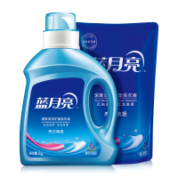 蓝月亮洗衣液3斤套装:亮白增艳薰衣草洗衣液1kg瓶+500g袋装