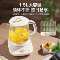苏泊尔养生壶 1.5L煮茶器花茶壶 316L不锈钢加厚玻璃电热水壶 智能双保温 SW-15Y02