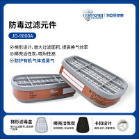 玖盾安科JD-9000A滤毒盒 活性炭 防甲醛/粉尘/苯/醚/醇类等有机气体 喷漆印刷一对装