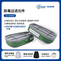 玖盾安科JD-9000K滤毒盒P-K-1(4号)活性炭 防氨及氨的有机衍生物 适用化工混凝土化肥厂一对装