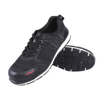 君御 K4033防砸防穿刺绝缘10KV针织透气运动款安全鞋黑色35-46鞋码可选