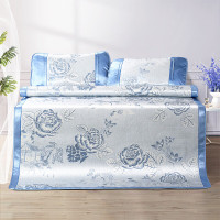 富安娜冰丝提花席三件套锦绣花影180*200cm枕套74*48cm*2