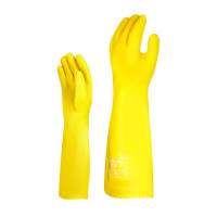 君御 7907 PVC浸塑耐油耐酸碱手套纯棉毛布作衬里45CM 两副起拍