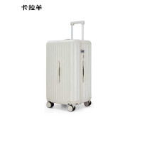 卡拉羊云朵轻盈魔方体防刮耐摔24寸可放高铁行李架旅行箱CX8119-24燕麦灰690*380*340mm71L需托运