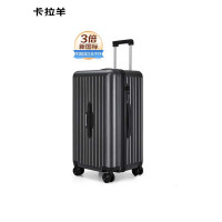 卡拉羊云朵轻盈魔方体防刮耐摔出国留学出游大容量行李箱CX8119-28钛金灰780*395*360mm28英寸93L需托
