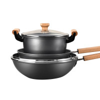 康巴赫-乐享麦饭石色三件套(32cm炒锅+26cm煎锅+22cm汤锅) LPB-T03L