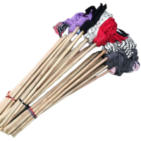 黄金柳 木杆纯棉布条拖把