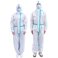莱弗凯LFCare医用一次性隔离衣医用防护隔离服连帽无纺布连体式男女通用升级胶条款(170-190cm)