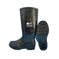 朗莱斯特(LONGLAST) 高筒防水户外雨天耐磨防滑雨靴黑色 40码 1双