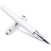 得力(deli)S270钢笔 白/EF尖 金属矫姿钢笔墨水笔 单支