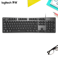 罗技(Logitech)K845 机械键盘 有线键盘 游戏办公键盘 104键 全尺寸 单光 黑色 TTC轴 青轴