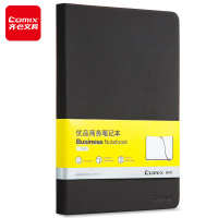 齐心(COMIX) C5902笔记本(黑 皮面笔记本A5 122张)