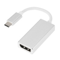酷比客 USB Type-C转DP母 转接线/0.12M/银色LCCPYCDP