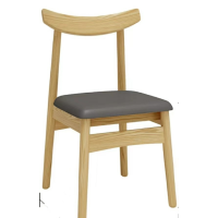 人友 餐椅仿实木椅子凳子靠背办公椅 牛角椅