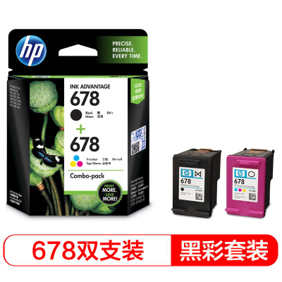 惠普(HP)678原装黑与彩套装墨盒