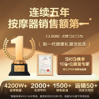 SKG腰部按摩器K5腰椎按摩仪暖宫腰带护腰带腰肌劳损腰背热敷护腰仪 K5 2代珍珠白