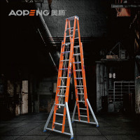 奥鹏(AP) 玻璃钢双面升降梯 AP-706-1160 步数40*38 梯子高度11.6m