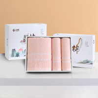 洁丽雅(grace)清柔-9 全棉吸水A类毛巾浴巾盒装 2面1浴 颜色随机