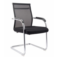 格斯图 电脑椅家用办公椅会议椅弓形网布靠背职员椅黑色