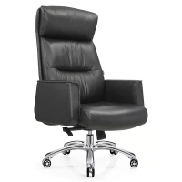 格斯图 老板椅总裁办公椅经理椅 黑色老板椅-不带脚踏