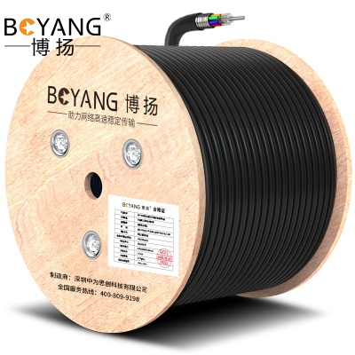 博扬(BOYANG) BY-GYTA-12B1.3 铠装12芯单模室外光缆 GYTA层绞式室外架空/管道光纤线 100米
