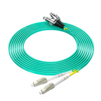 未易 光纤跳线万兆多模OM3光纤线防潮连接线尾纤 多模OM3双芯跳线FC-LC(TM) 1米