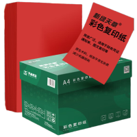 新绿天章P65422 彩色复印纸 80克 A4 大红色 500页/包 2500页/箱(箱)