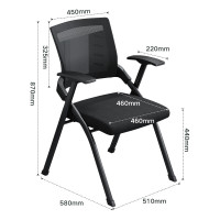 勇夺培训椅会议椅折叠椅培训桌椅简约折叠凳办公椅电脑椅 无轮无桌板