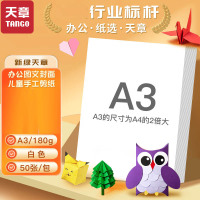 新绿天章P95318 色卡纸 180G 白色 A3 50张/包(包)