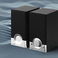 联想(Lenovo) R18T 2.0声道电脑桌面音箱笔记本手机通用小音响重低音 R18T黑色