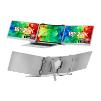 THINKVIC 双屏便携显示器 可折叠双屏拓展屏 一线直连三屏异显笔记本电脑副屏