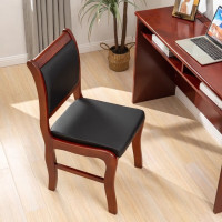胜帐椅子办公椅会议椅培训椅樟木靠背椅无扶手46*49*90cm