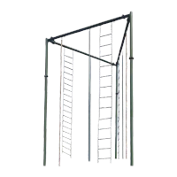 NHZHIW 三面攀爬架爬绳爬杆爬梯室外爬高训练器140管宽4米高7米