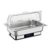 君需 不锈钢自助餐炉数显调温透明罩可视布菲炉电加热保温炉酒店早餐炉