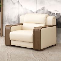 意森亚 皮沙发办公沙发会客贵宾接待会议室大会堂领导商务洽谈单人位沙发