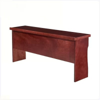 岳仕双人会议桌长条桌油漆贴木皮培训桌会议室实木条形桌子 弯腿1.2*0.4米条桌(40背板)