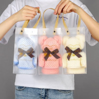 未易 伴手礼小熊毛巾 伴手礼毛巾礼盒节日礼物小礼品实用公司活动批发 白色小熊毛巾小号30*30cm