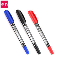 得力思达6824小双头记号笔(红)(支)