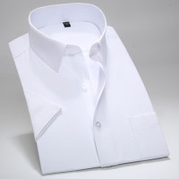 探戈 短袖衬衫纯色防皱男士女士白衬衣职业装 含定制logo