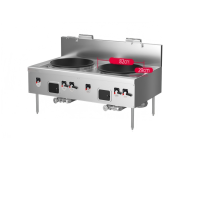 执盛亮厨 80型商用双眼大锅灶猛火灶食堂酒店厨房工地饭店专用商用天燃气炒菜锅灶台