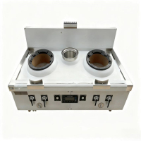 执盛亮厨 商用双眼小锅灶猛火灶食堂酒店厨房工地饭店专用商用天燃气灶台