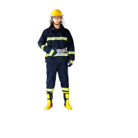 鸣固 消防服整套 02款消防战斗服作训服六件套装防护服战斗服微型消防站 XXL码43码鞋 CW064144
