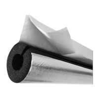 鸣固 橡塑保温管套开口自粘水管道防冻保温棉消防空调隔热 保温材料 自粘型内径27(6分)厚度20MM*0.95米长