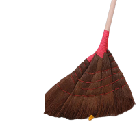 鸣固 棕扫把 软毛鬃毛笤帚扫地马路扫帚 棕毛加厚 加长加厚款1.3米长KW793046