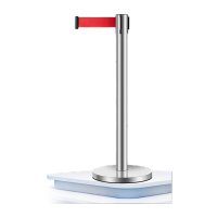 鸣固 一米线栏杆 警戒线隔离伸缩带加厚不锈钢栏杆座银行护栏宾馆酒店机场围栏杆 不锈钢3米线